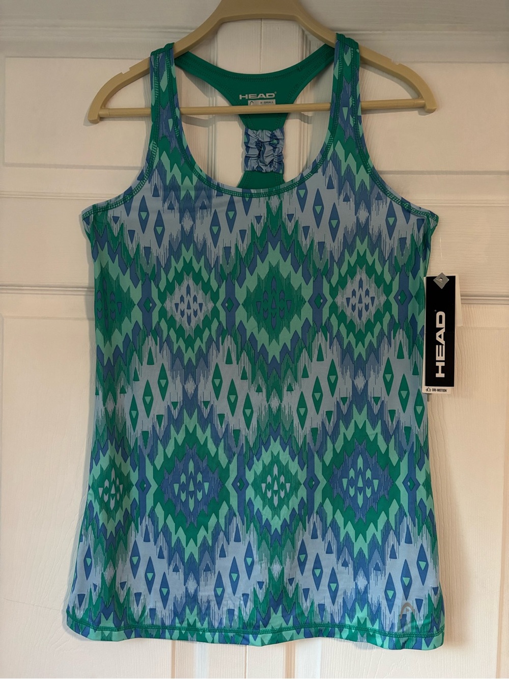 HEAD Women’s Green & Blue Geometric Racerback Tank